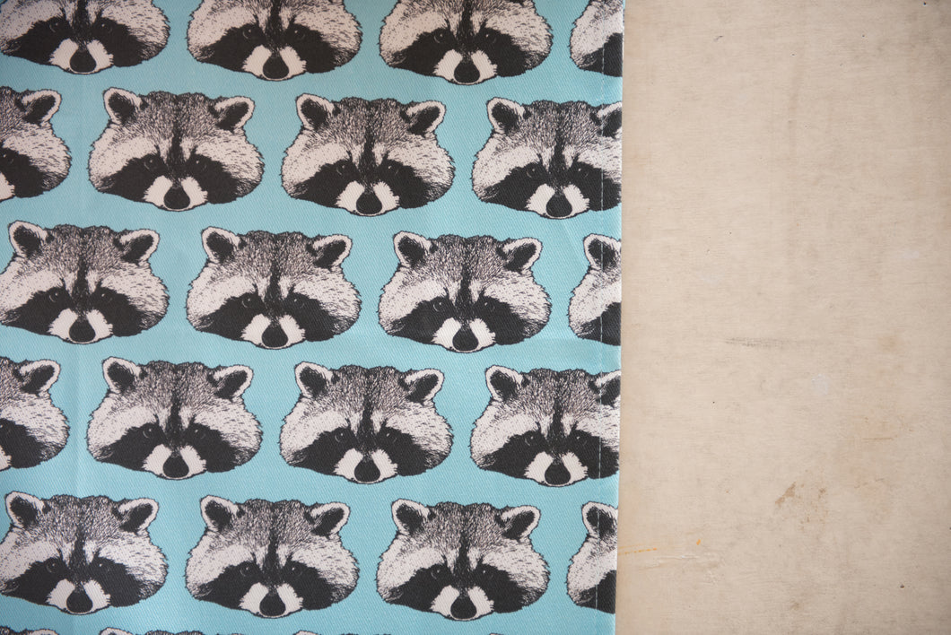 Raccoon Print Cotton Drill Fabric