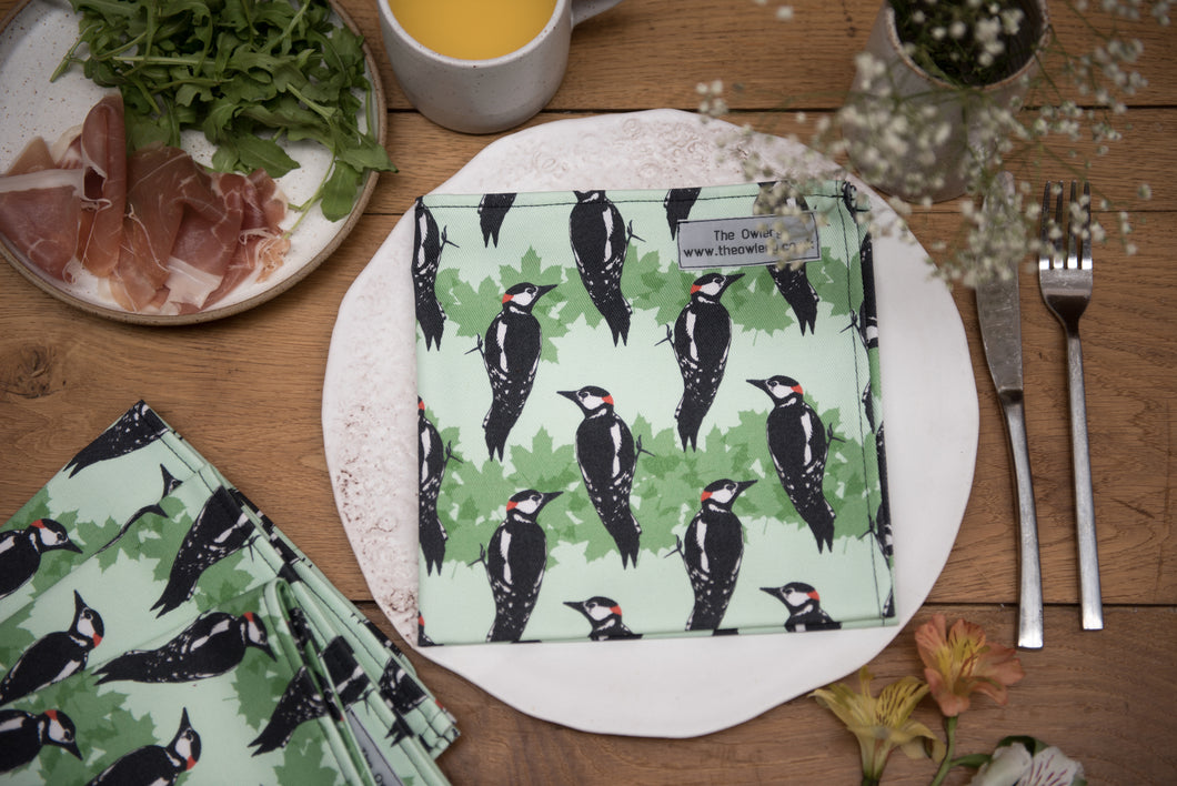 Woodpecker Print Napkin Set
