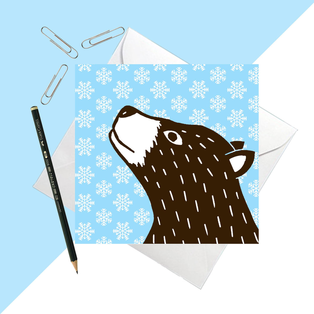 Snowy Days Bear Greetings Card
