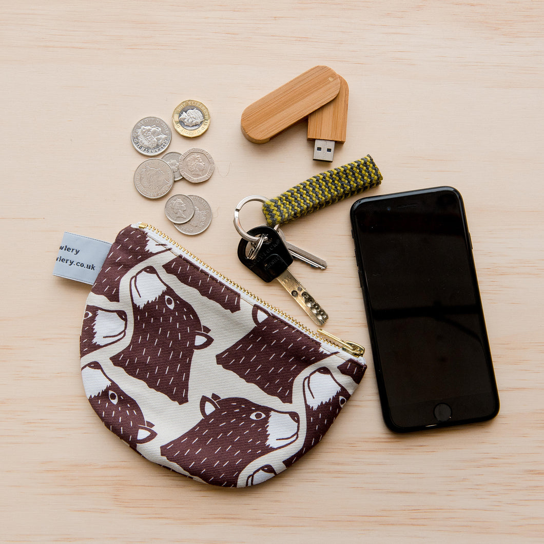 Bear print purse