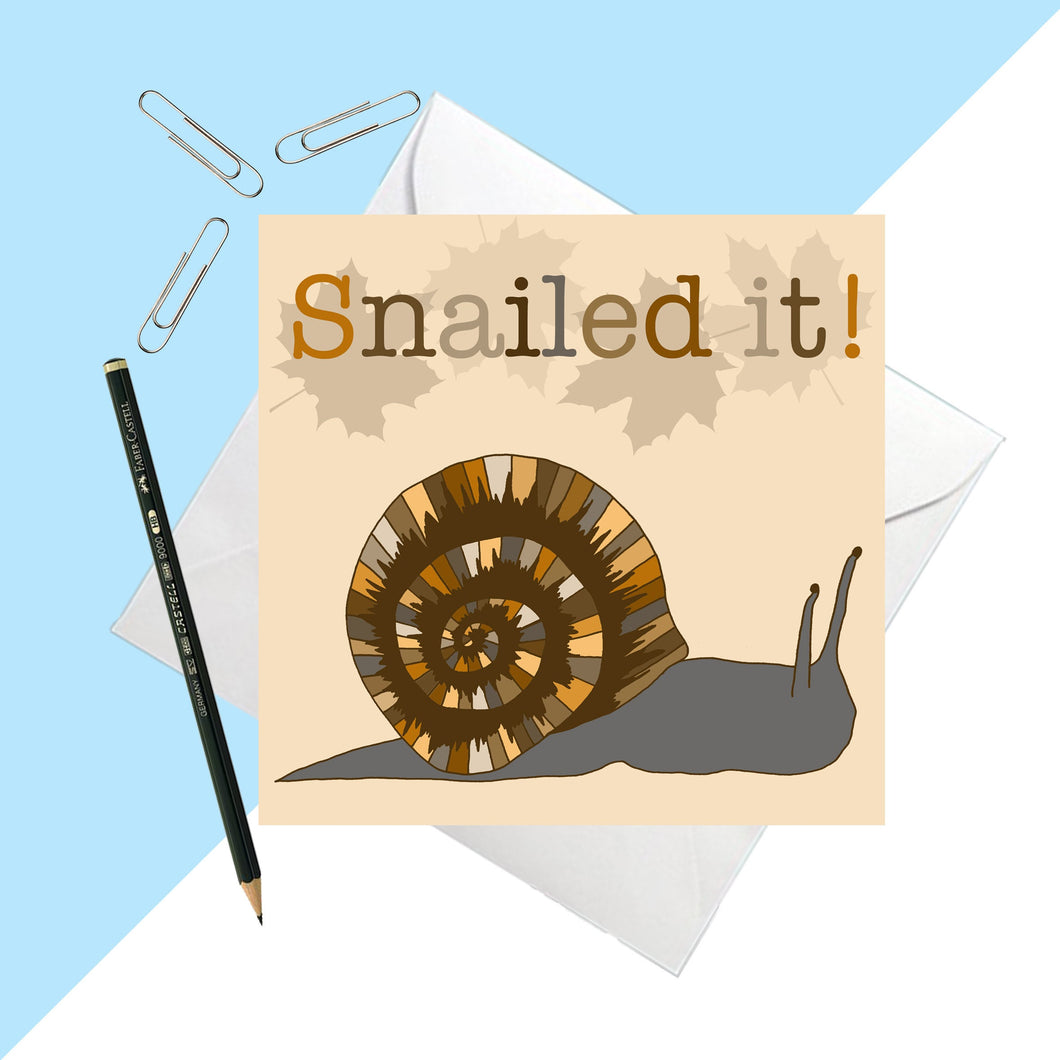 Well done 'Snailed it' greetings card