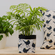 Load image into Gallery viewer, Blackbird Print Textile Plant Pot
