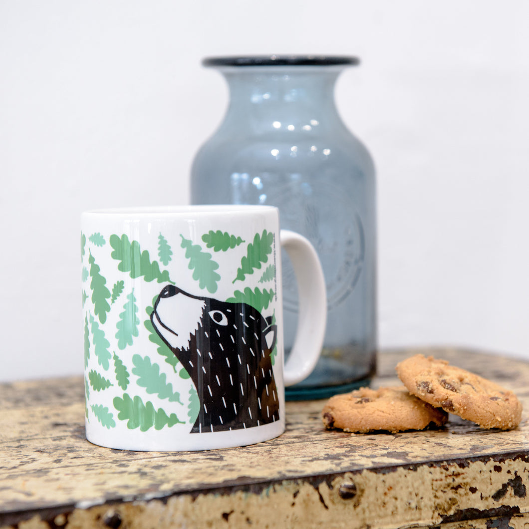 Windy Days Bear Print Ceramic Mug