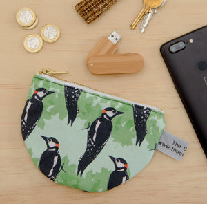 Woodpecker print purse