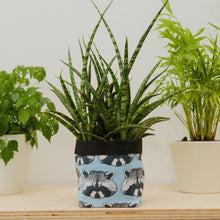 Load image into Gallery viewer, Raccoon Print Textile Plant Pot
