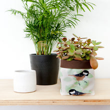 Load image into Gallery viewer, Coal Tit Print Textile Plant Pot
