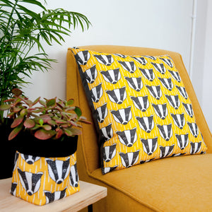 Badger Print Cushion