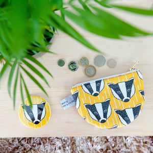 Badger print purse