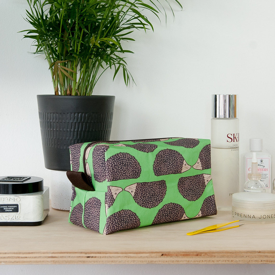 Hedgehog Print Wash Bag