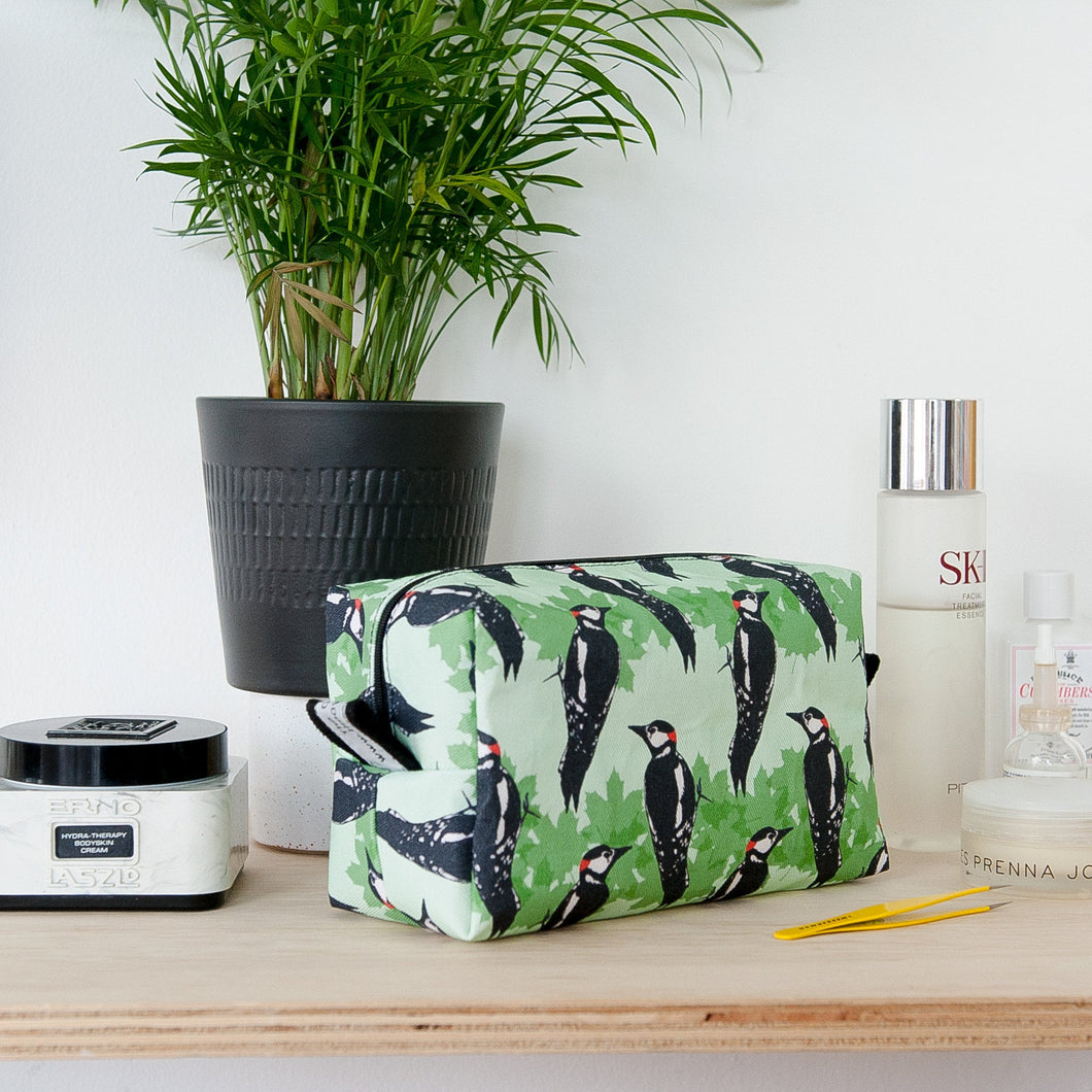 Woodpecker Print Wash Bag