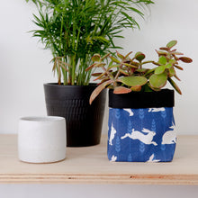Load image into Gallery viewer, Rabbit Print Textile Plant Pot
