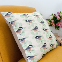 Load image into Gallery viewer, Coal Tit Print Cushion
