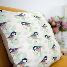 Load image into Gallery viewer, Coal Tit Print Cushion
