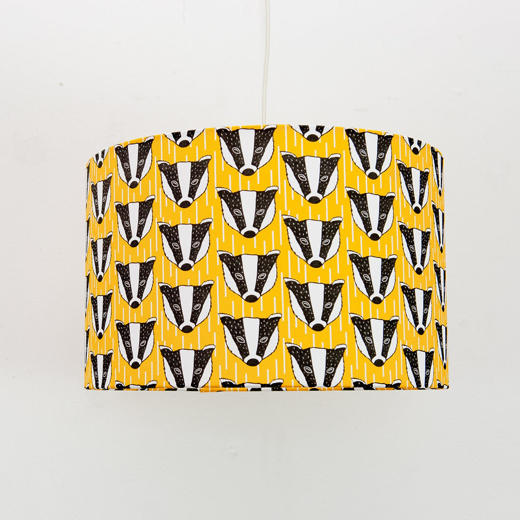 Badger Print Lampshade