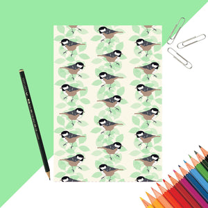 Coal Tit Print Notebook