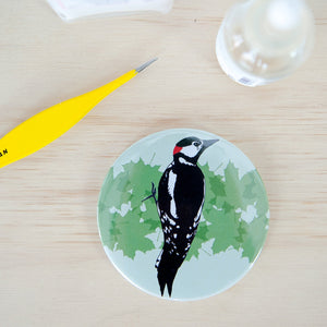 Woodpecker print Pocket Mirror